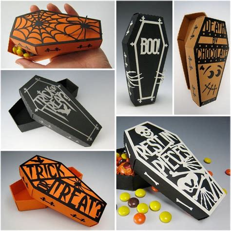 Halloween Coffin Svg Box No Glue Needed With 5 Cover Designs And Pdf