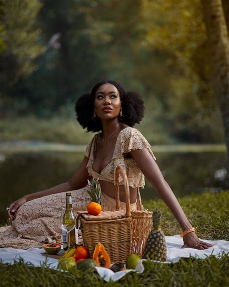 Black Girl On A Picnic Beautiful Black Women Black People Black Women Dark Skin