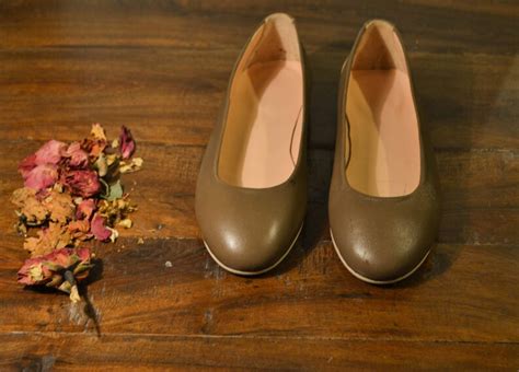 Chocolate Brown Leather Ballet Flats Ballerina Pumps Etsy