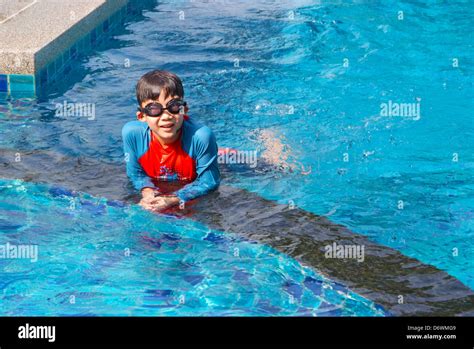 Cool Young Boy In Swimming Pool Hi Res Stock Photography And Images Alamy