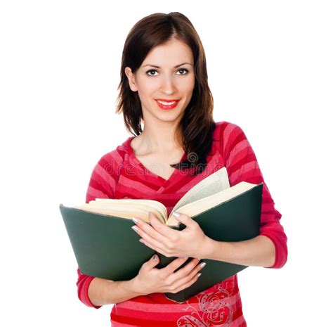 Beautiful Girl Student Reading A Book Stock Image Image Of Library