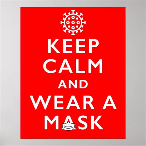 Keep Calm And Wear A Mask Coronavirus Poster