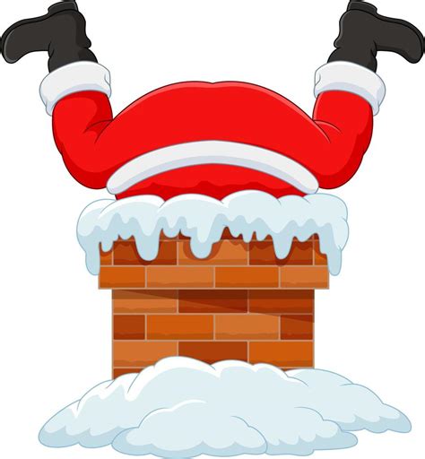 Cartoon Santa Claus Stuck In The Chimney 5161887 Vector Art At Vecteezy