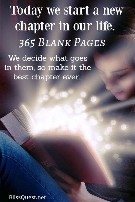 Today We Start A New Chapter In Our Life 365 Blank Pages We Decide