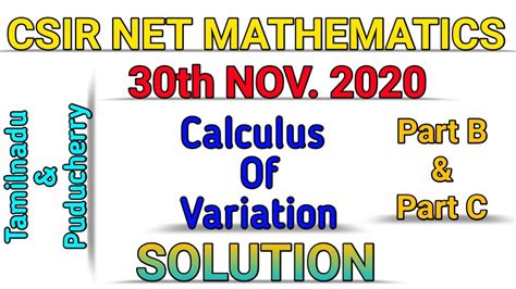 Csir Net Mathematics 30 Nov2020 Tamilnadu And Puducherry
