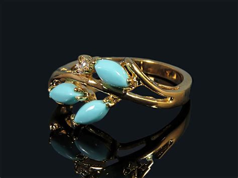 Turquoise Ring Women Turquoise Stone Ring Turquoise Gold Etsy