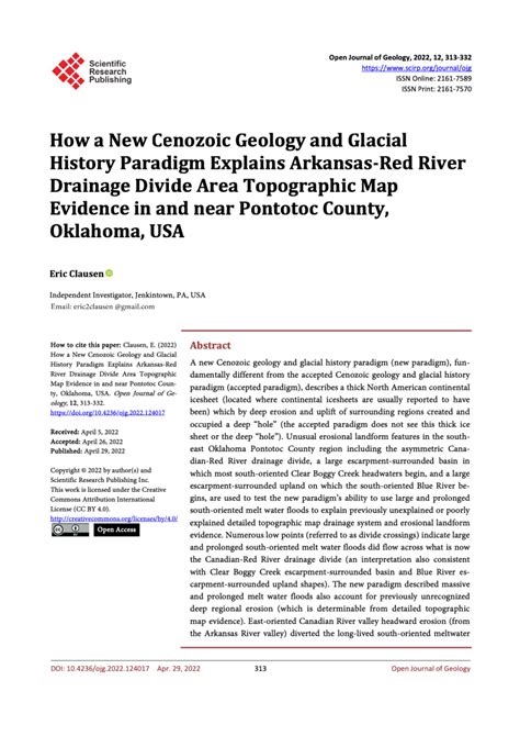Pdf How A New Cenozoic Geology And Glacial History Paradigm Explains