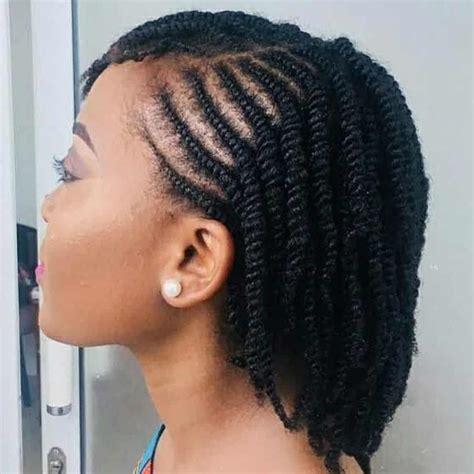 Get this look by putting your hair into big flat twists at night. 15 Natural Hair Braid Styles For Short And Long Hair ...