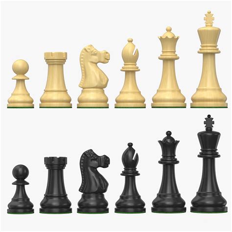 3d Model Chess Pieces Set Turbosquid 1476366