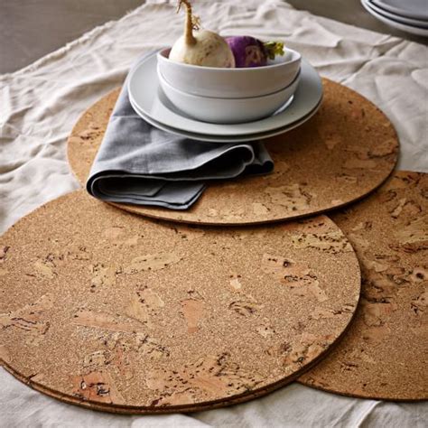 Stylish corkbacked tablemats to protect your dining furniture. Cork Placemat Set | west elm