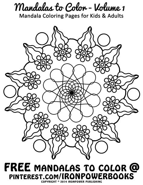 Mandalas are beautiful designs that are used as meditation tools in eastern religious traditions. FREE Printable Art Therapy | Mandala Coloring Pages for Kids and Adults | Please use freely for ...