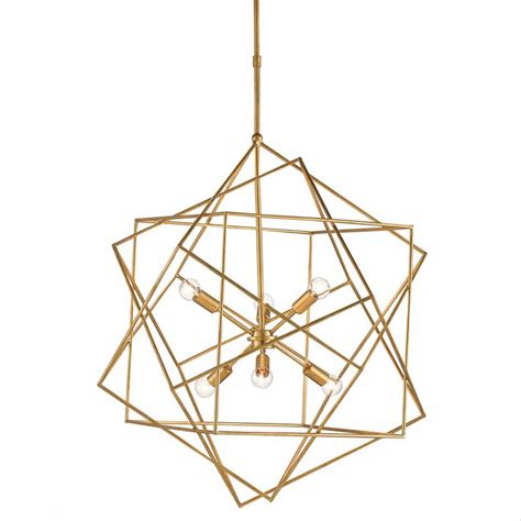 Dade Geometric Modern Gold Cubes Chandelier Kathy Kuo Home