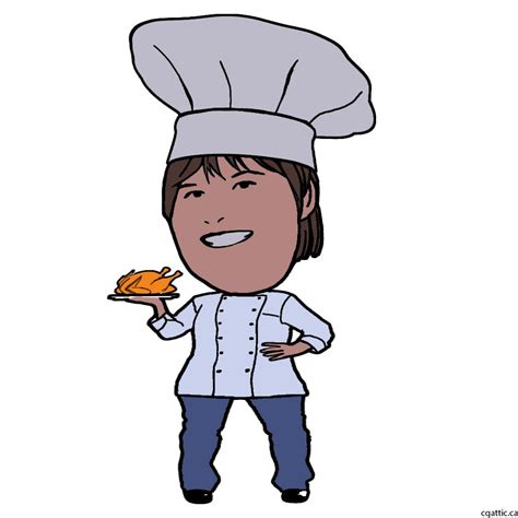Cartoon Chef Drawing In 4 Steps With Photoshop Cartoon Chef Drawing