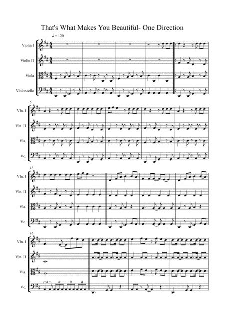 What Makes You Beautiful Arr John Bass Music And Strings Sheet Music