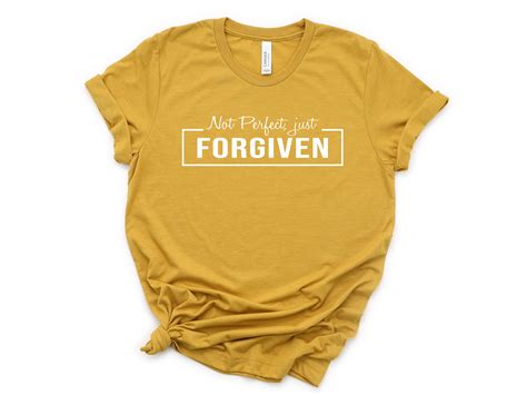 Not Perfect Just Forgiven T Shirt Christian Shirt Christian Etsy Uk