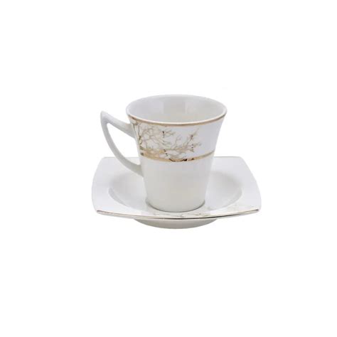 Coffret de tasses à expresso moka Karaca Autumn en porcelaine pour 6