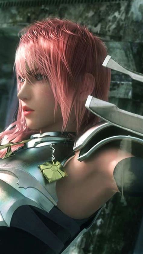 A Woman With Pink Hair Holding Two Swords