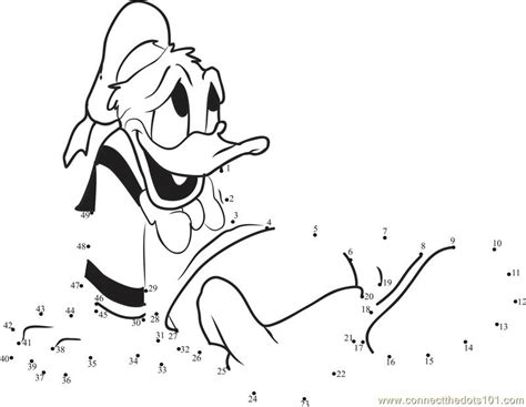 Donald Duck Sing Dot To Dot Printable Worksheet Connect The Dots Kulturaupice