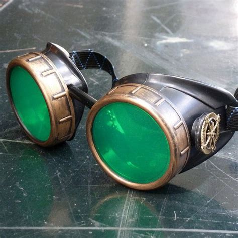 steampunk goggles rave glasses victorian style with compass etsy steampunk goggles