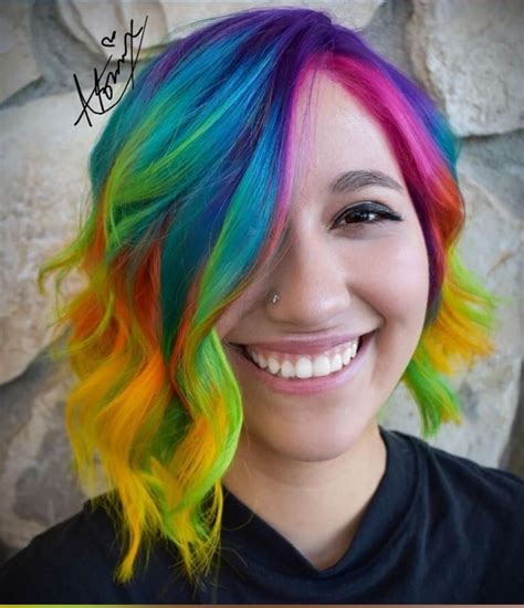 Since Tou Guys Have Liked My Rainbow Haired Clients I Thought Id Share