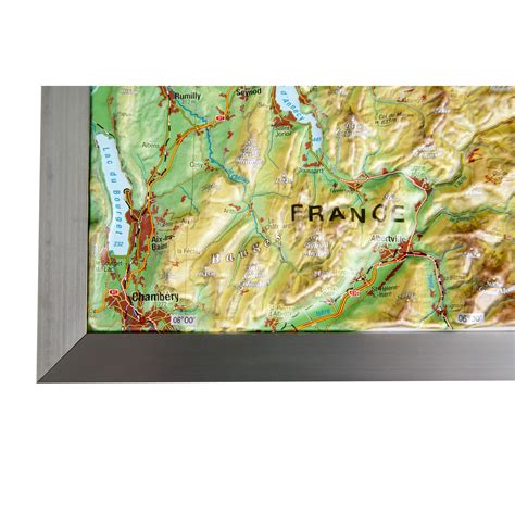 Georelief Landkarte Schweiz 77x57 3D Reliefkarte Mit Alu Rahmen