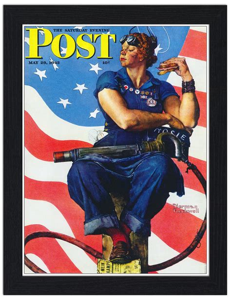 Rosie The Riveter On Saturday Evening Post Magazine Cover From 1943