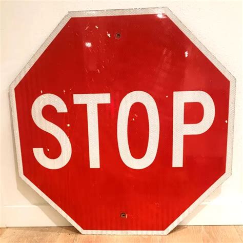 Large Retired 30and Stop Sign Highway Road Street Aluminum Metal