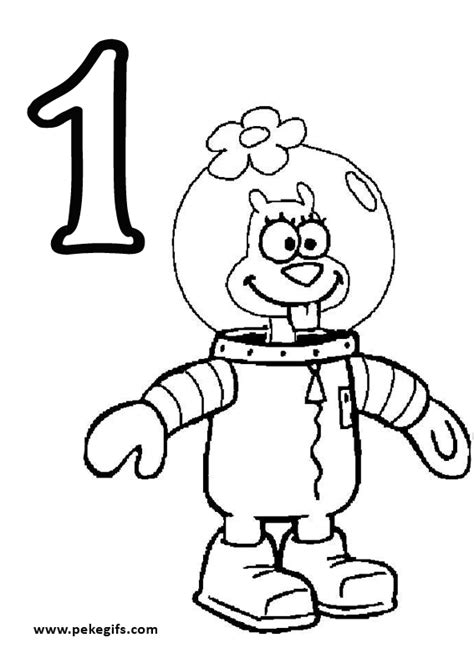 Dibujos Colorear Numeros Bob Esponja