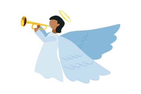 Angel Playing The Trumpet Svg Cut File By Creative Fabrica Crafts