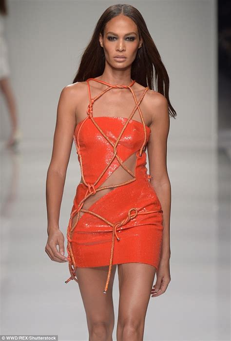 Joan Smalls Struts Her Stuff In Stunning Cut Out Dress At Versace Show