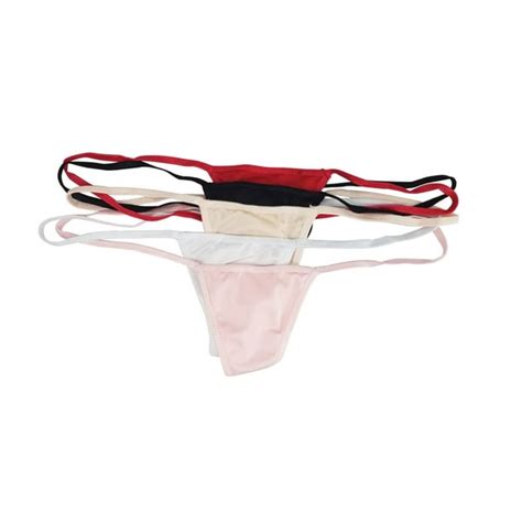 Flirtzy Pack Of 5 Sexy Womens Silky Y Back String G String Thong