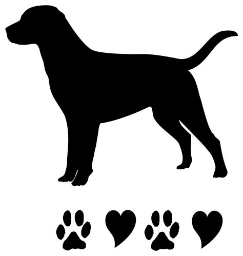 Black Labrador Silhouette Pictures Dog Stencil Dog Outline Black