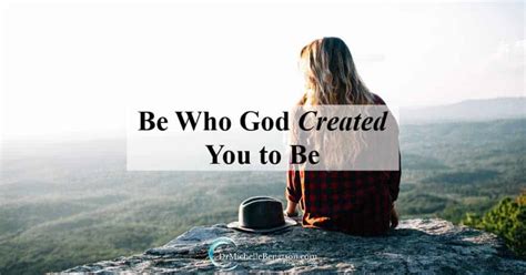 Be Who God Created You To Be Dr Michelle Bengtson