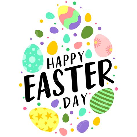 Happy Easter Egg Clipart Transparent Background Happy Easter With Many