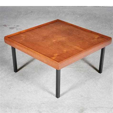 1970s Square Teak Wood Coffee Table For Sale At 1stdibs
