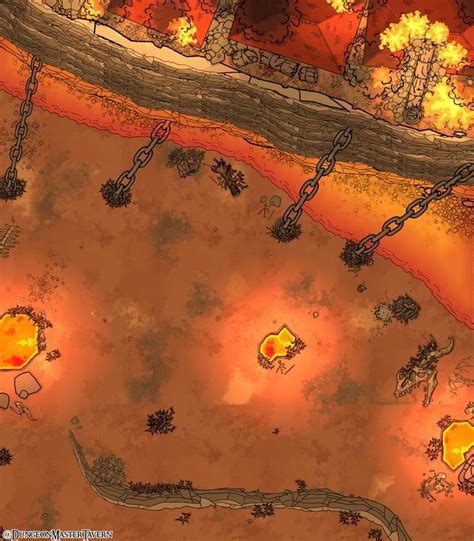Descent Into Avernus Final Battle 35x45 Battlemaps Dungeon Maps