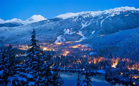 Blackcomb Mountain In Whistler Enjoy The View At Dusk