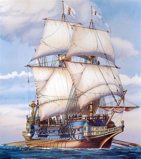 Galeón Agalerado De La Segunda Mitad Del Siglo Xvi Barcos Antiguos