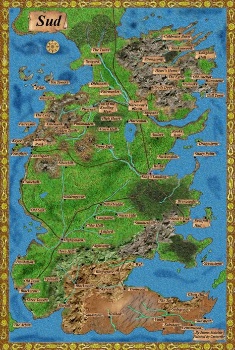 Map Of Westeros Resources A Game Of Thrones A Detailed Map Of