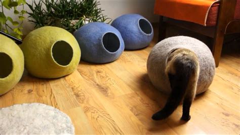 These make the perfect cozy hideaway for a cat nap, plus they are machine washable. what is best cat cave ??? - YouTube