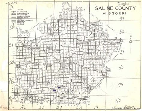 Saline County Missouri Township Map
