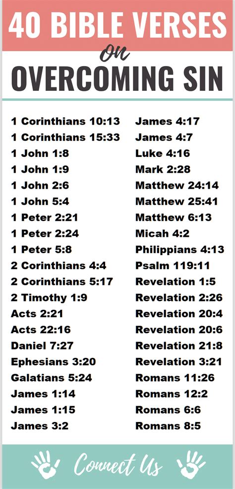 40 Encouraging Bible Scriptures On Overcoming Sin Connectus
