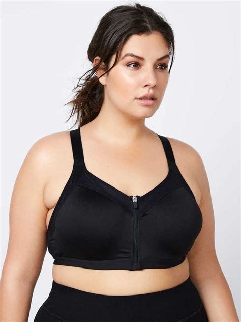 plus size sports bra with zip activezone penningtons