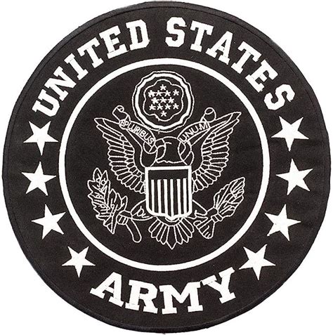 Us Army Back Patch Large 10 Size Black And White For