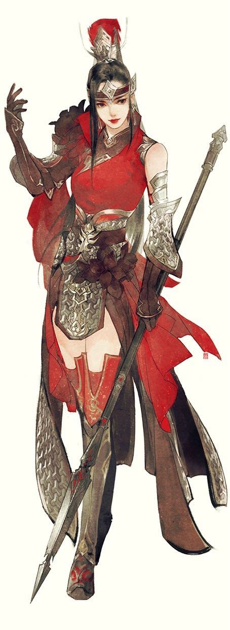 Chinese Female Warrior Warrior Concept Art Character Design