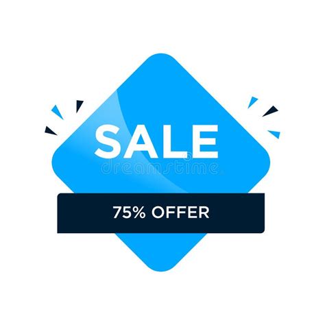 Blue Abstract Element With 75 Sale Banner Template Design Big Sale