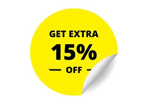 Premium Vector Get Extra 15 Percent Off Sale 15 Percent Circle