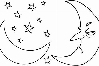Moon Coloring Crescent Pages Getcolorings Printable