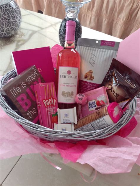 friend basket  pink moscato gift basket ideas pinterest  ojays friends
