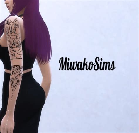 Tattoo 3 Rose At Miwakosims Sims 4 Updates